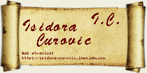 Isidora Čurović vizit kartica